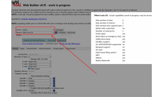 List in GRBL HAL WEBBUILDER