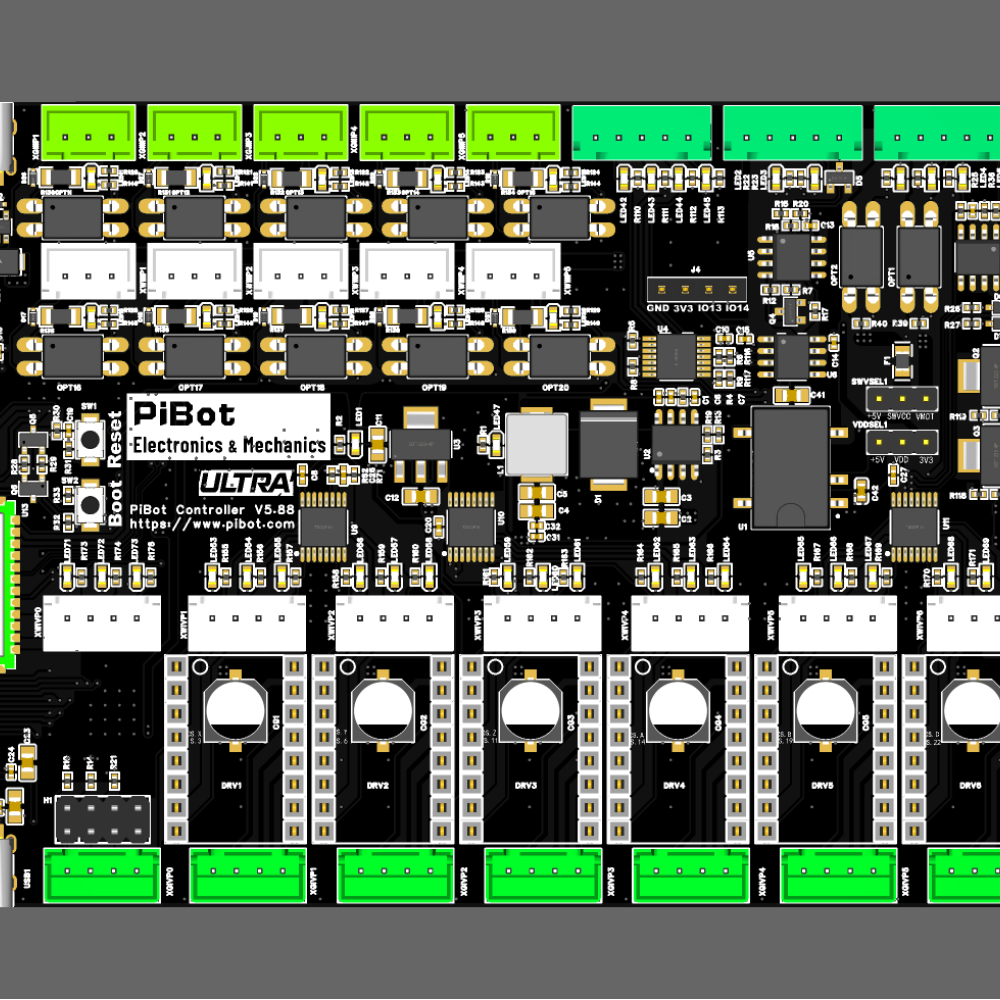 Grblhal Gui PiBot FluidNC grblHAL ESP32-S3 6+1 Axis CNC Controller V5.88 Ultra