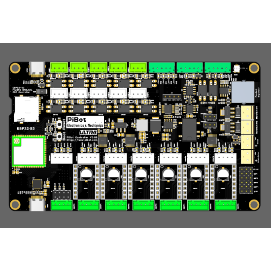 PiBot FluidNC grblHAL ESP32-S3 6+1 Axis CNC Controller V5.88 Ultra