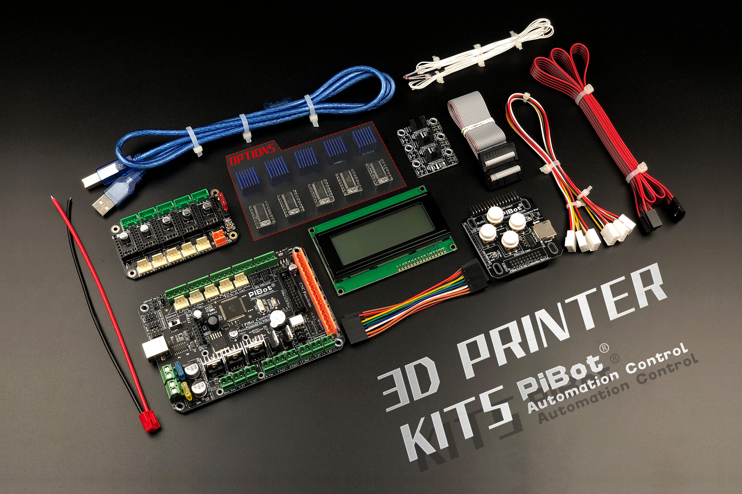 Premedicatie Uitdrukkelijk Bestuiven A Set of PiBot Electronics Kits 2.3DM for 3D Printer - Multi-Driver Board  Version (Free Shipping)