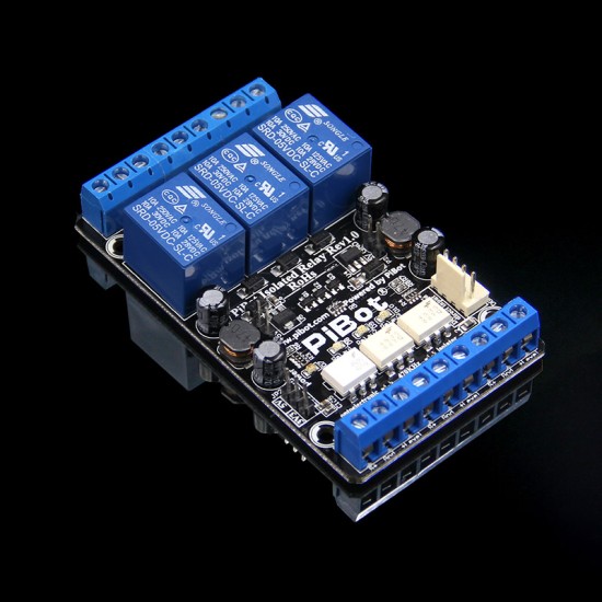 PiBot Isolated Relay Rev2.0 (3 Channels Compatible +5V or +3.3V Boards)