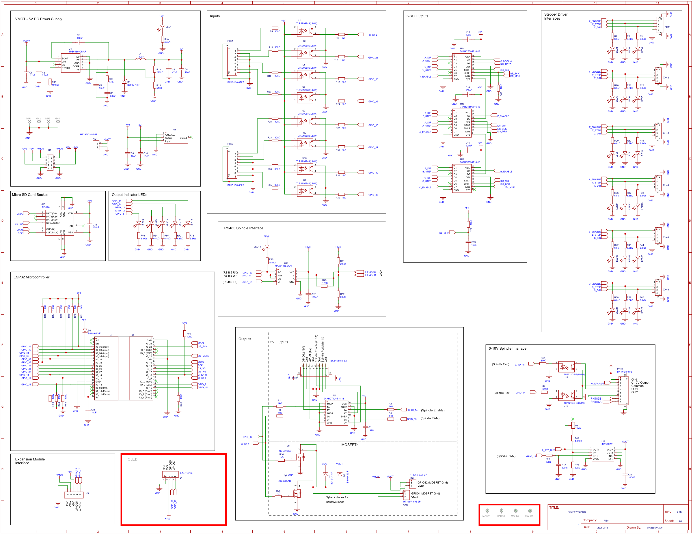 Current PiBot V4.7B electrical schematic