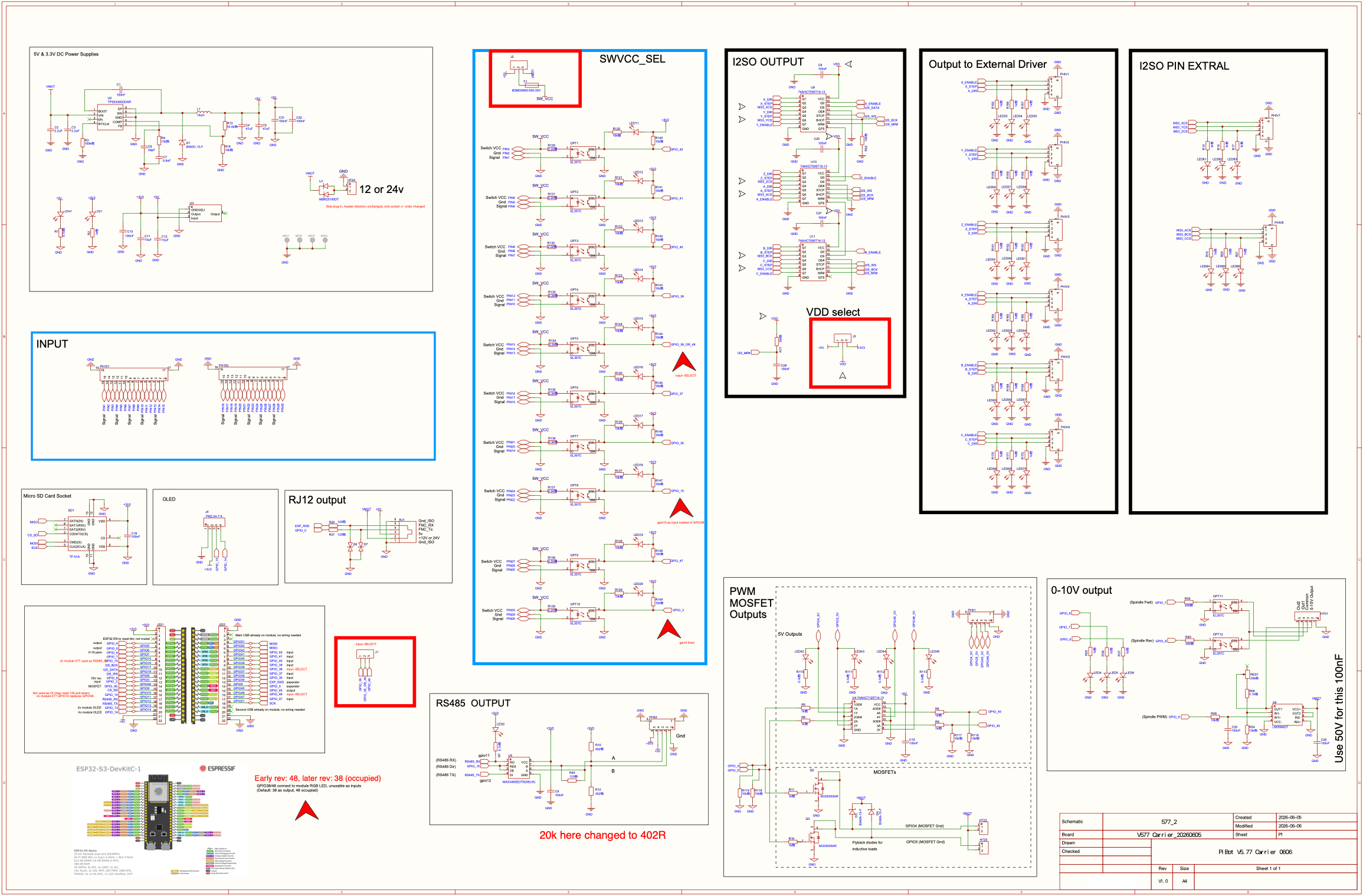 Current PiBot V5.77 electrical schematic preview