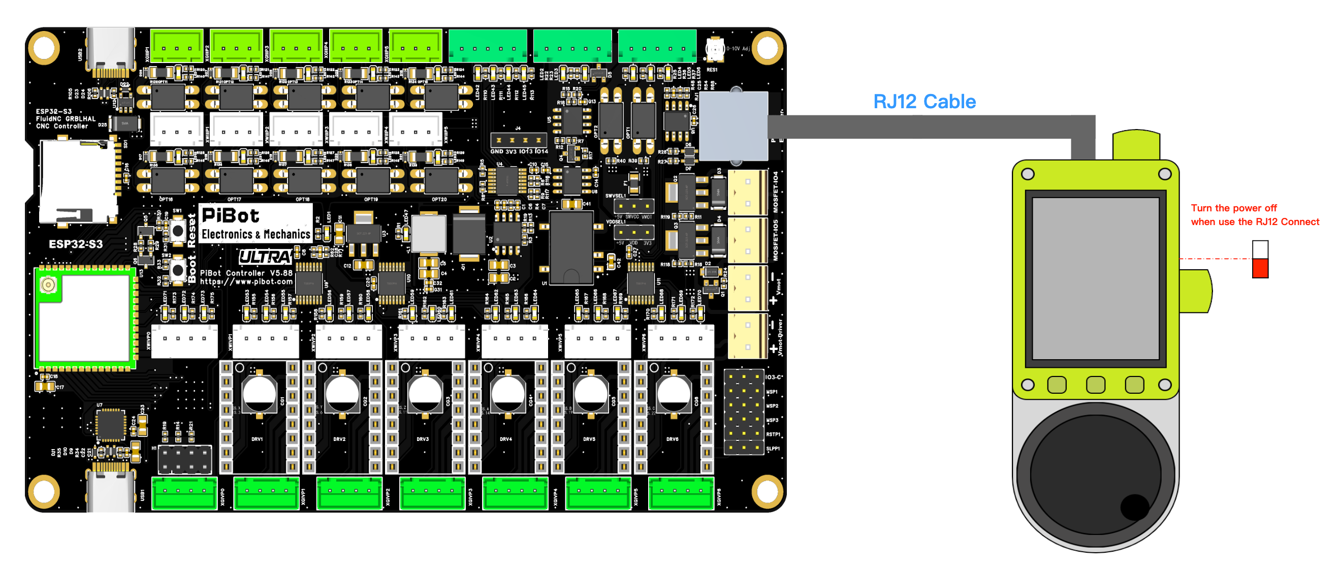 V5.88 Ultra direct RJ12 connection to Pendant V4.2